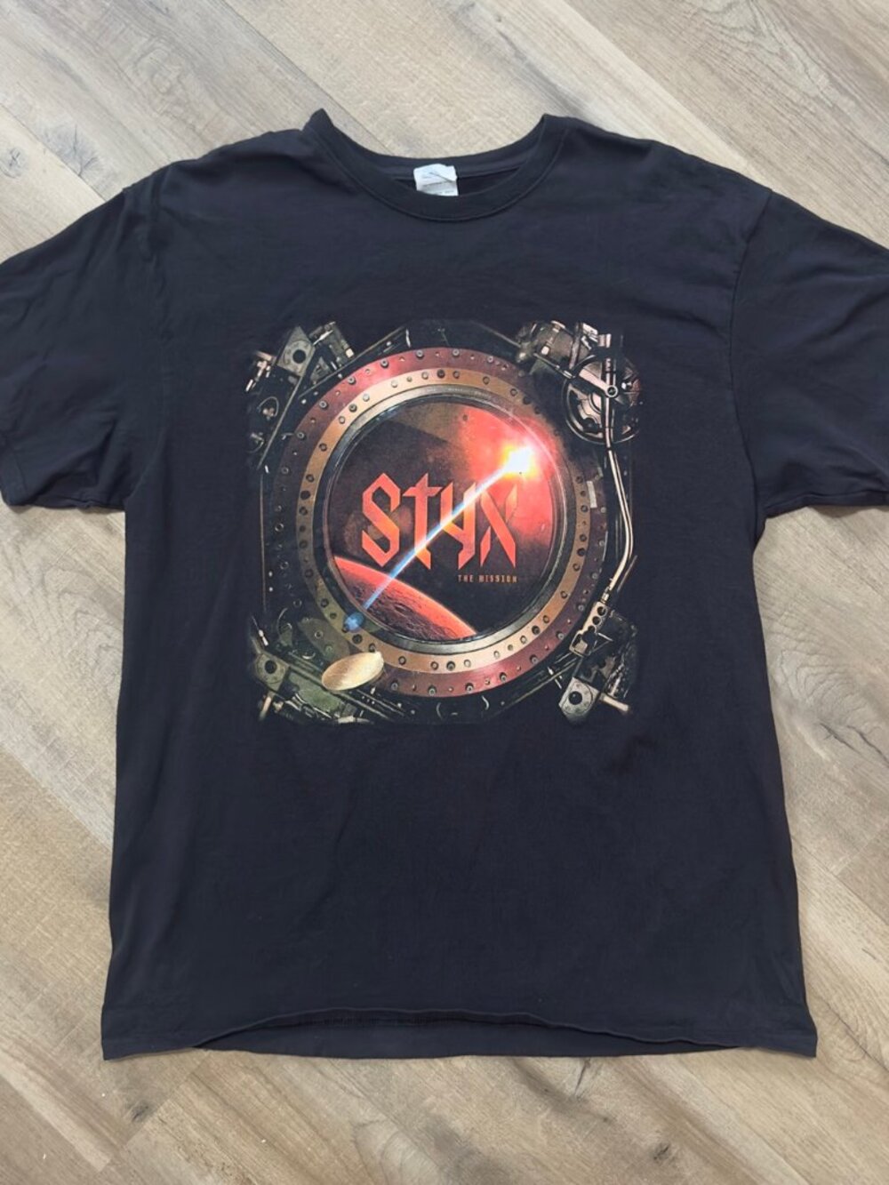 Styx The Mission 2018 Concert Tour Tee Shirt Black Size L Delta Band
